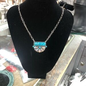 ICON Silver Necklace with Blue and Purple Accents